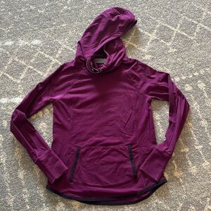 Athleta Cowl Neck Scuba Hoodie - Womens Small (purple)